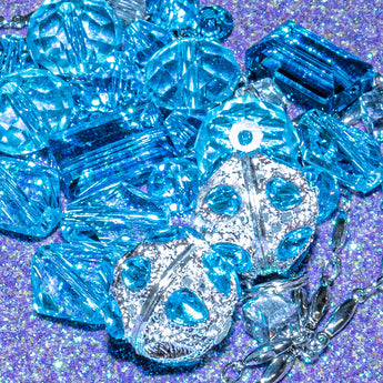 Mini Boho Bead Mix in Deep Blue Sea ft. Austrian Crystal
