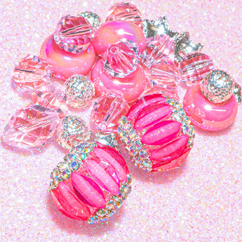 Mini Boho Bead Mix in Raspberry Sorbet ft. Austrian Crystal
