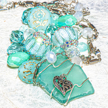 Mini Boho Bead Mix in Soft Seafoam