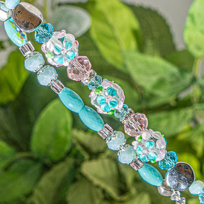 Lampwork Bead Strand Duo in Cotton Candy