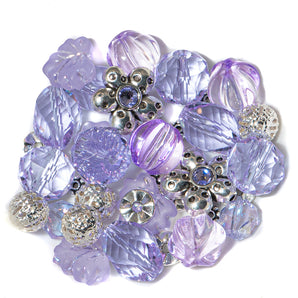 Mini Glass Bead Mix in Perry Purple