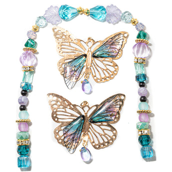 Mini Bead Mix in Royal Rainbow Butterfly