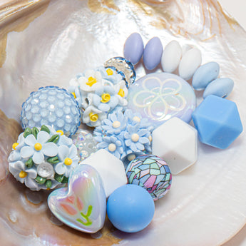 Mini Mixed Media Bead Mix in Forget-Me-Not Blue