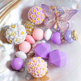 Mini Mixed Media Bead Mix in Royal & Lush Butterflies