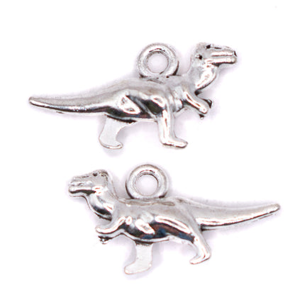 Mini Raptor Charm Pair in Silver
