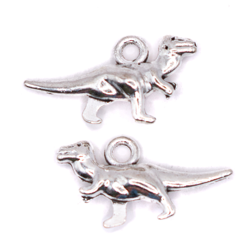 Mini Raptor Charm Pair in Silver
