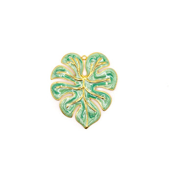 Golden Monstera Glow Pendant