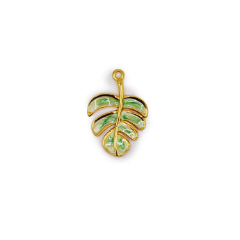 Tropical Glint Monstera Charm