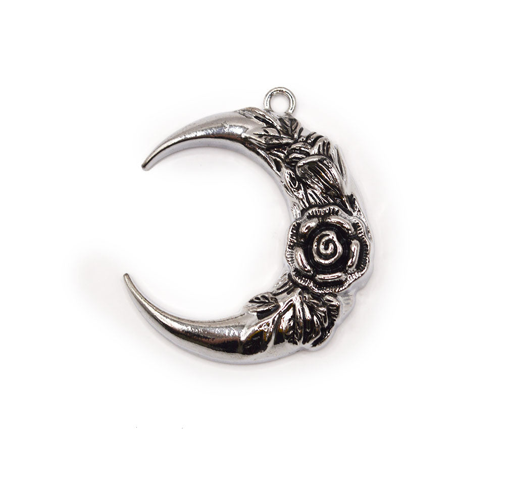 Moonlit Rose Metal Pendant