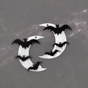 Moonlight Bats Charm Pair