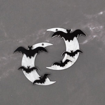 Moonlight Bats Charm Pair