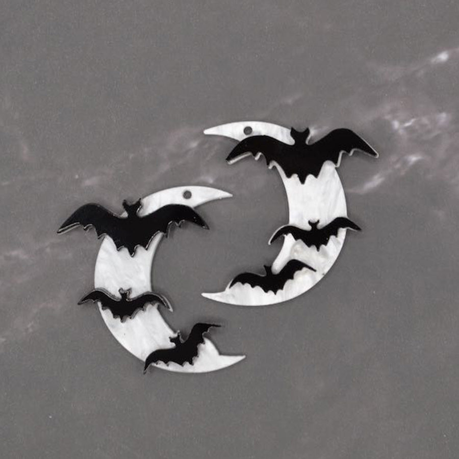 Moonlight Bats Charm Pair