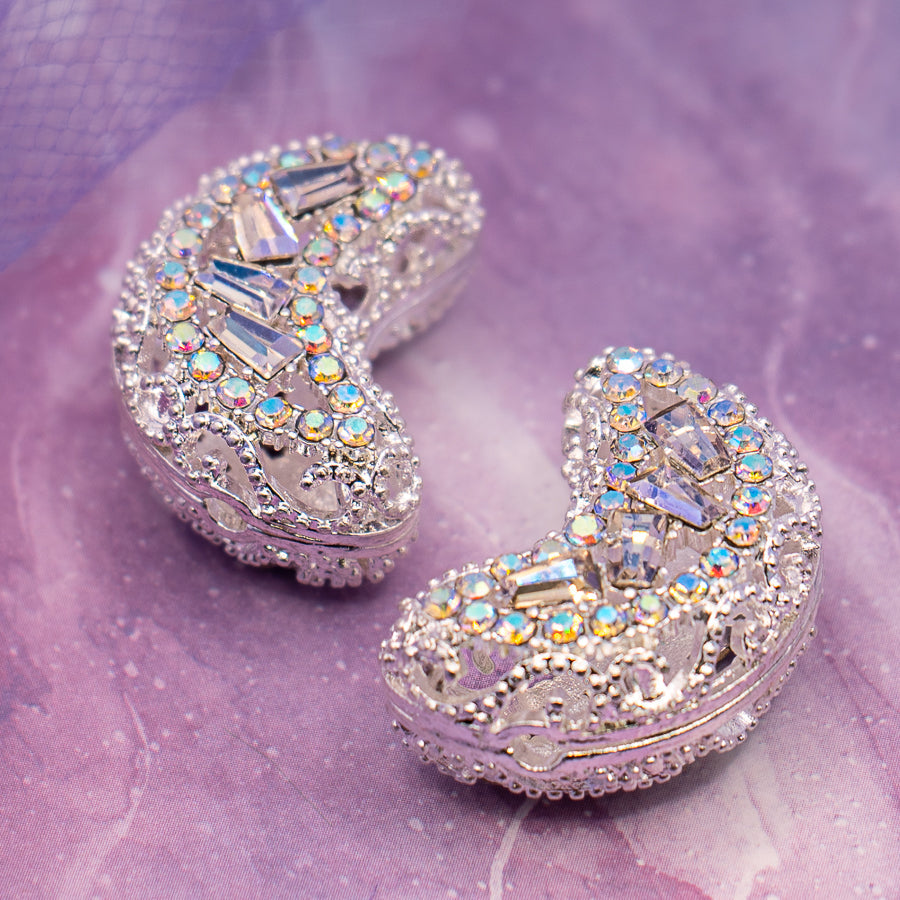 Moonlight Night Focal Bead Pair