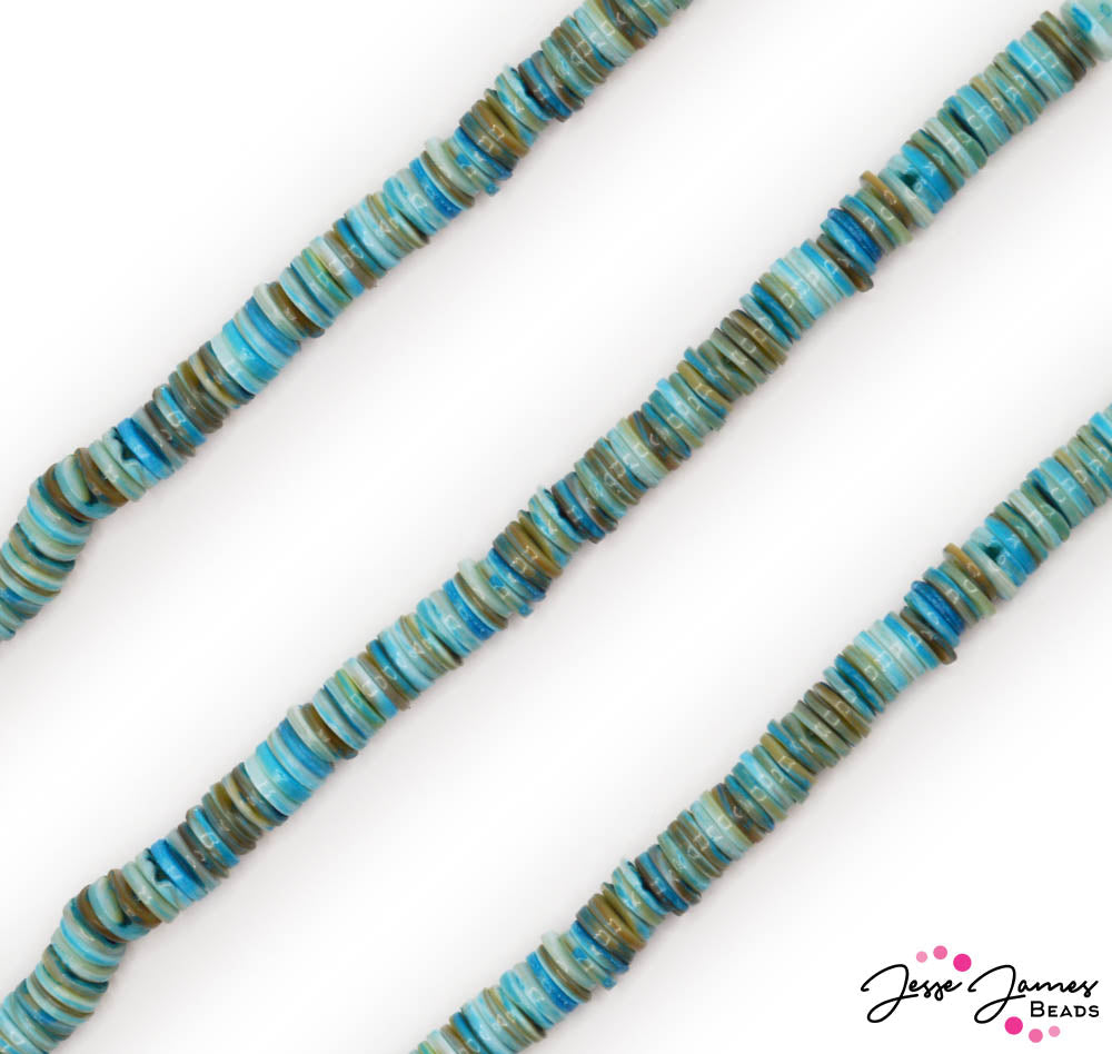 Ombré Bead Set in Oceanic Mother of Pearl Spacers