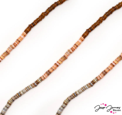 Ombré Bead Set in Peachy Mother of Pearl Spacers