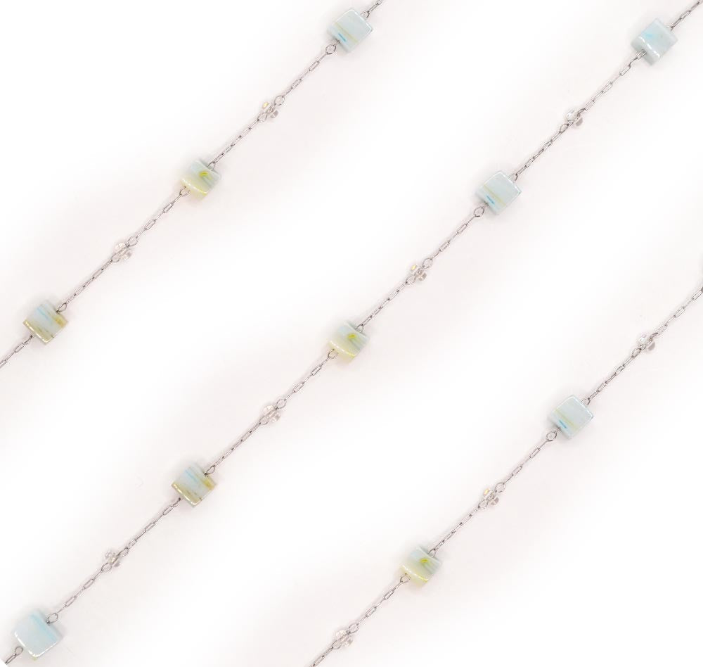 This pre-cut chain features a stunning blend of natural stone and ...