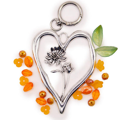 Birth Month Flower Keychain Kit in October Marigold