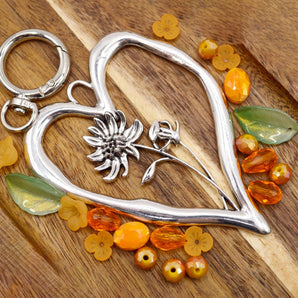 Birth Month Flower Keychain Kit in October Marigold