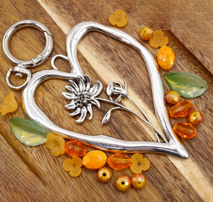 Birth Month Flower Keychain Kit in October Marigold