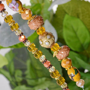 Bead Strand Duo in Orange Splendor