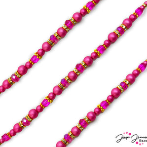 Pantone 2023 Pearl Bead Strand in Beetroot Purple