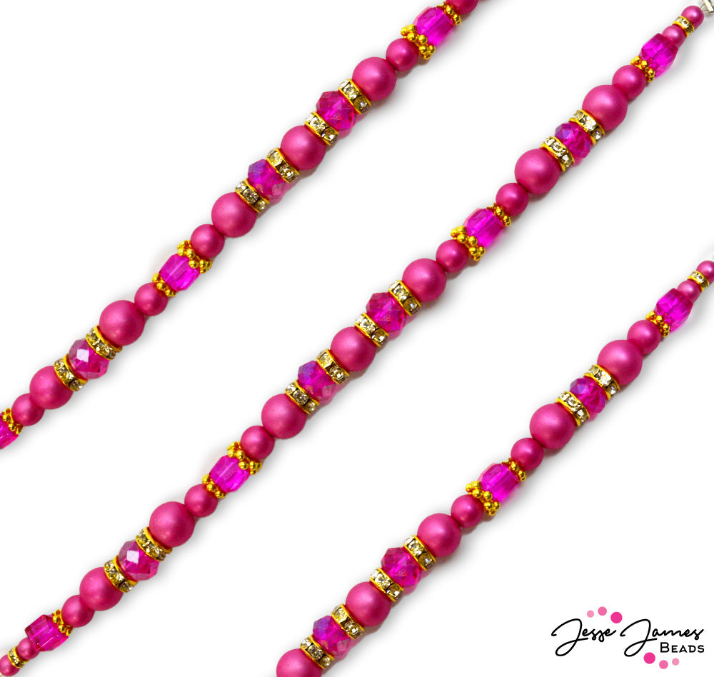 Pantone 2023 Pearl Bead Strand in Beetroot Purple