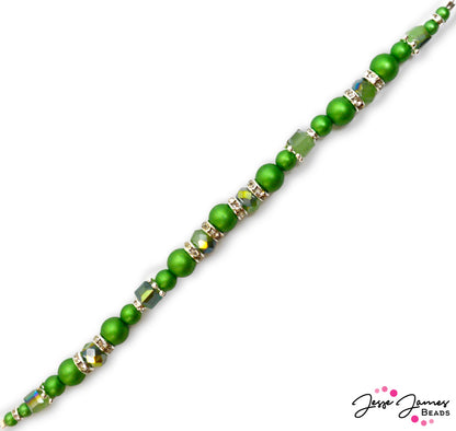 Pantone 2023 Pearl Bead Strand in Classic Green