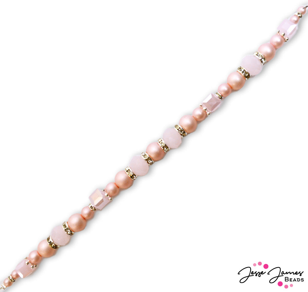 Pantone 2023 Pearl Bead Strand in Crystal Rose