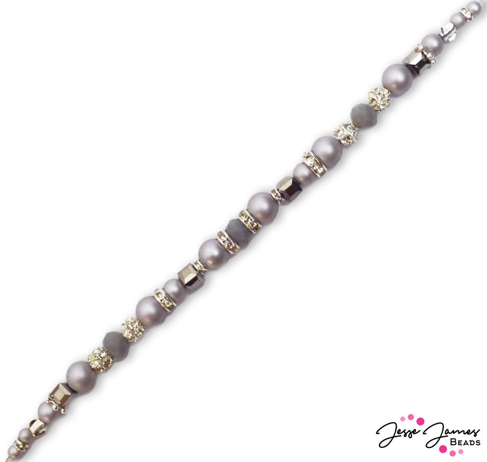 Pantone 2023 Pearl Bead Strand in Grey Lilac