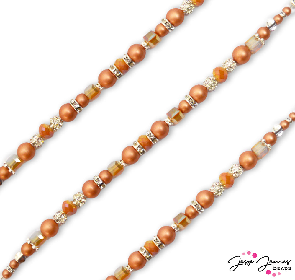 Pantone 2023 Pearl Bead Strand in Macchiato