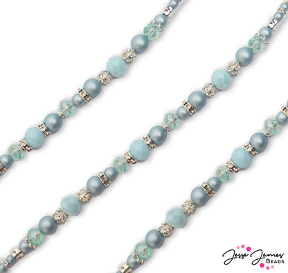 Pantone 2023 Pearl Bead Strand in Skylight