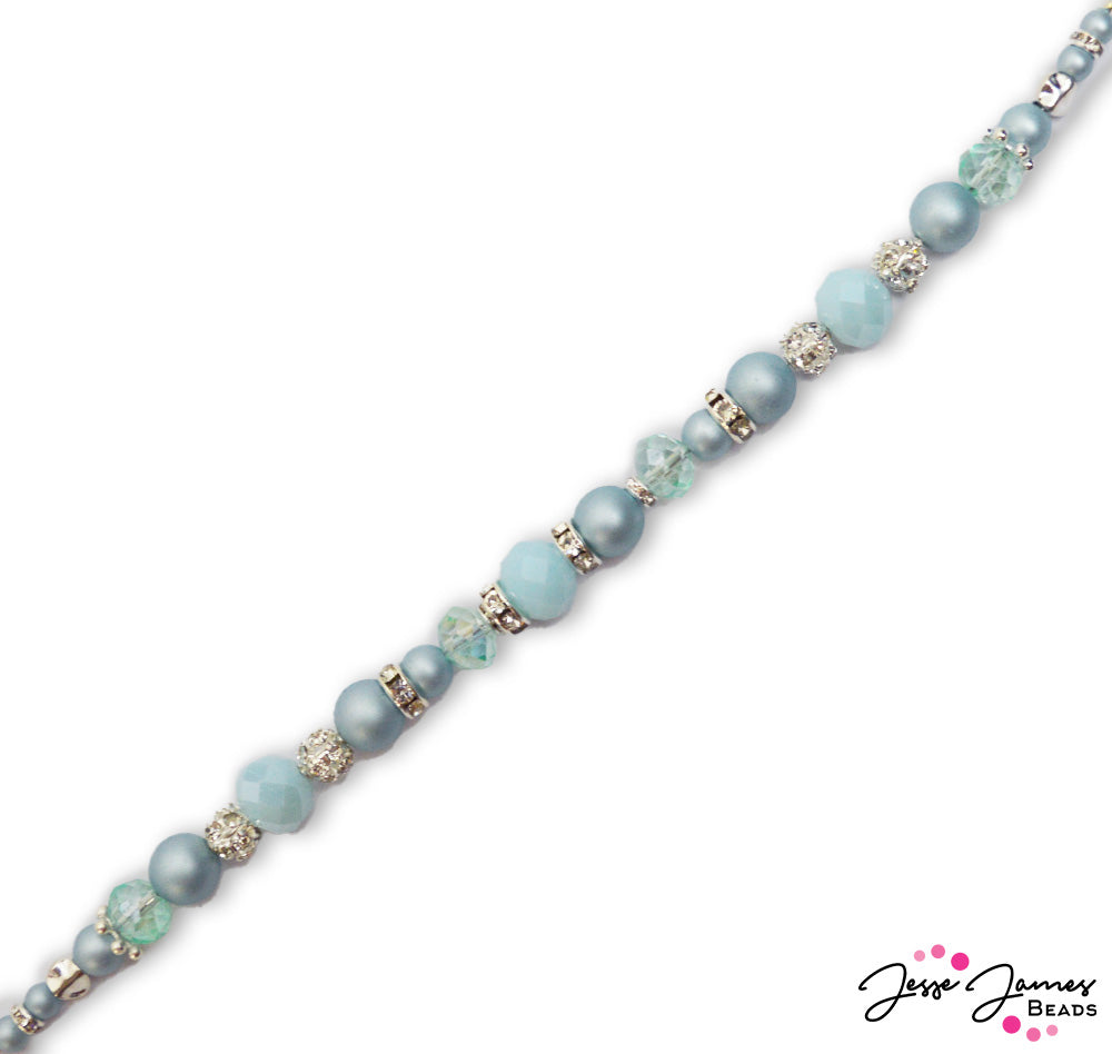 Pantone 2023 Pearl Bead Strand in Skylight