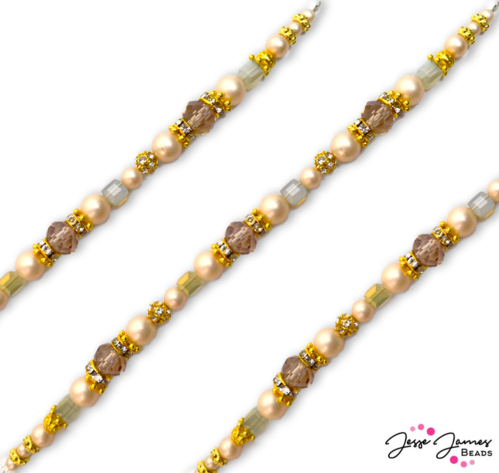 Pantone 2023 Pearl Bead Strand in Vanilla Cream