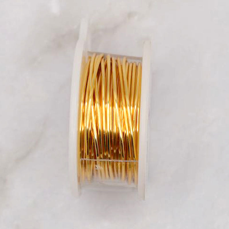 Parawire 18 Gauge Silver-Plated Craft Wire in Gold - Jesse James Beads