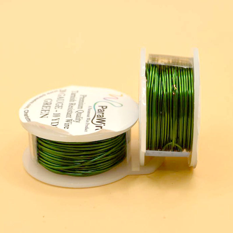 Parawire 20 Gauge Metallic Craft Wire in Green - Jesse James Beads