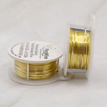 Parawire 20 Gauge Silver-Plated Craft Wire in Champagne Gold