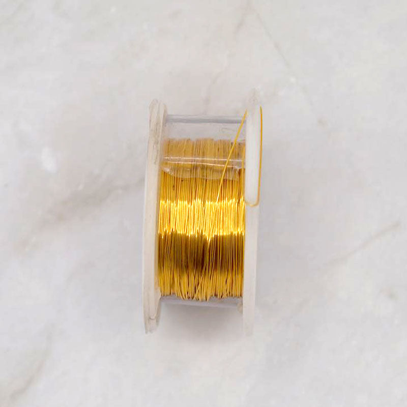 Parawire 28 Gauge Silver-Plated Craft Wire in Gold - Jesse James Beads