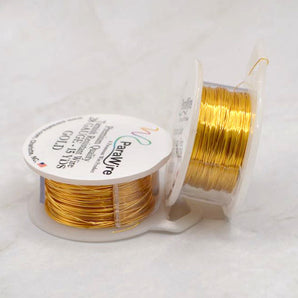 Parawire 28 Gauge Silver-Plated Craft Wire in Gold