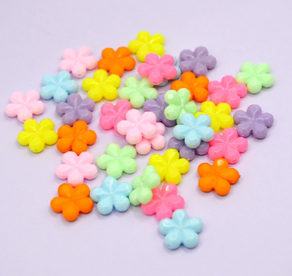 Pastel Daisy Acrylic Beads