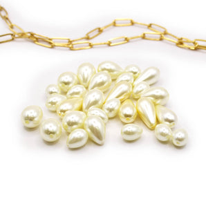 Vintage Teardrop Glass Pearl Set