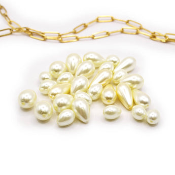 Vintage Teardrop Glass Pearl Set