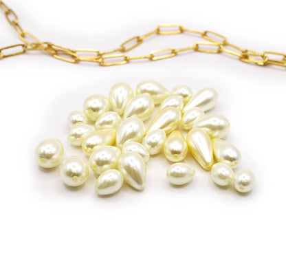 Vintage Teardrop Glass Pearl Set
