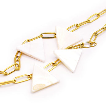 Natural Freshwater Shell Triangle Beads