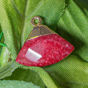Faceted Cherry Stone Pendant