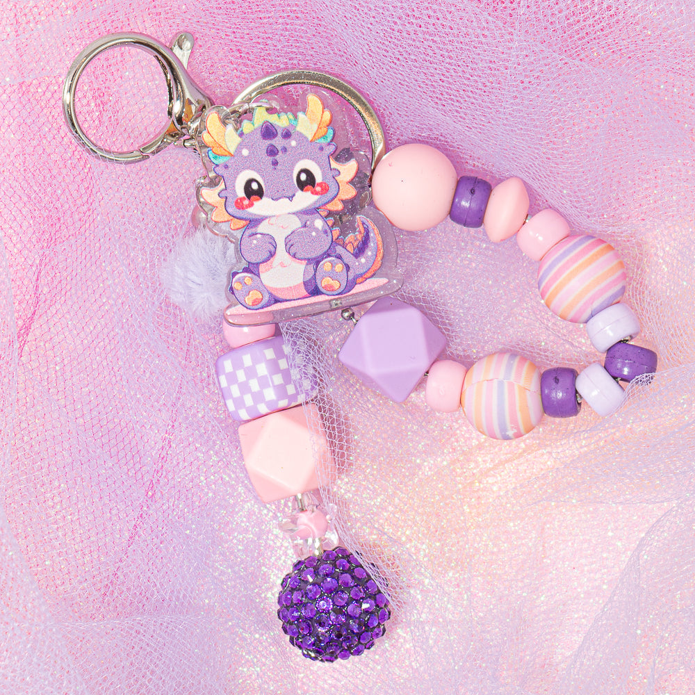 Mini Bead Mix & Keychain Kit in Periwinkle Dragon