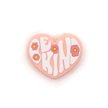Be Kind Heart Silicone Focal Bead