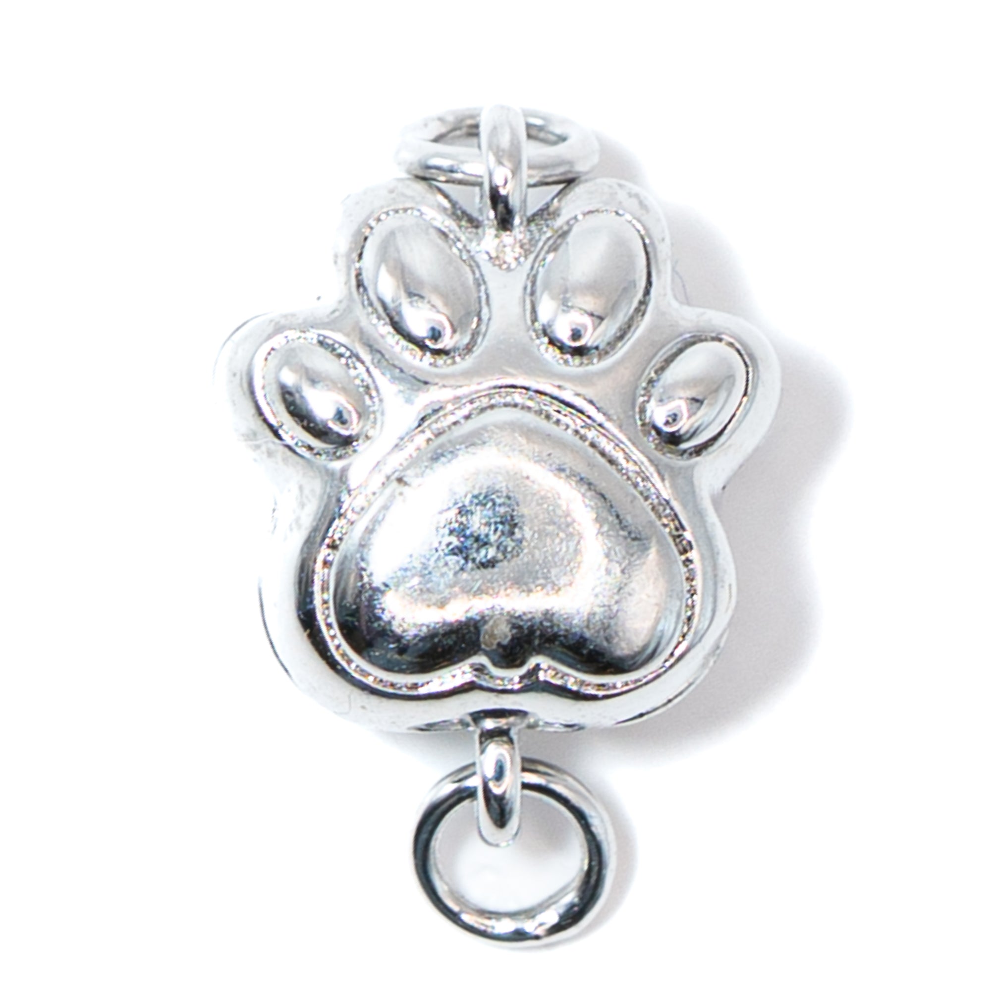 Platinum Paw Print Magnetic Clasp