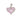 Platinum Pearl Pink Micro Pave Heart Charm