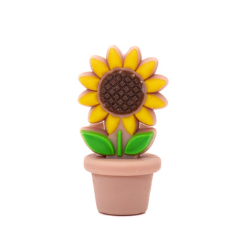 Potted Sunflower Silicone Focal Bead