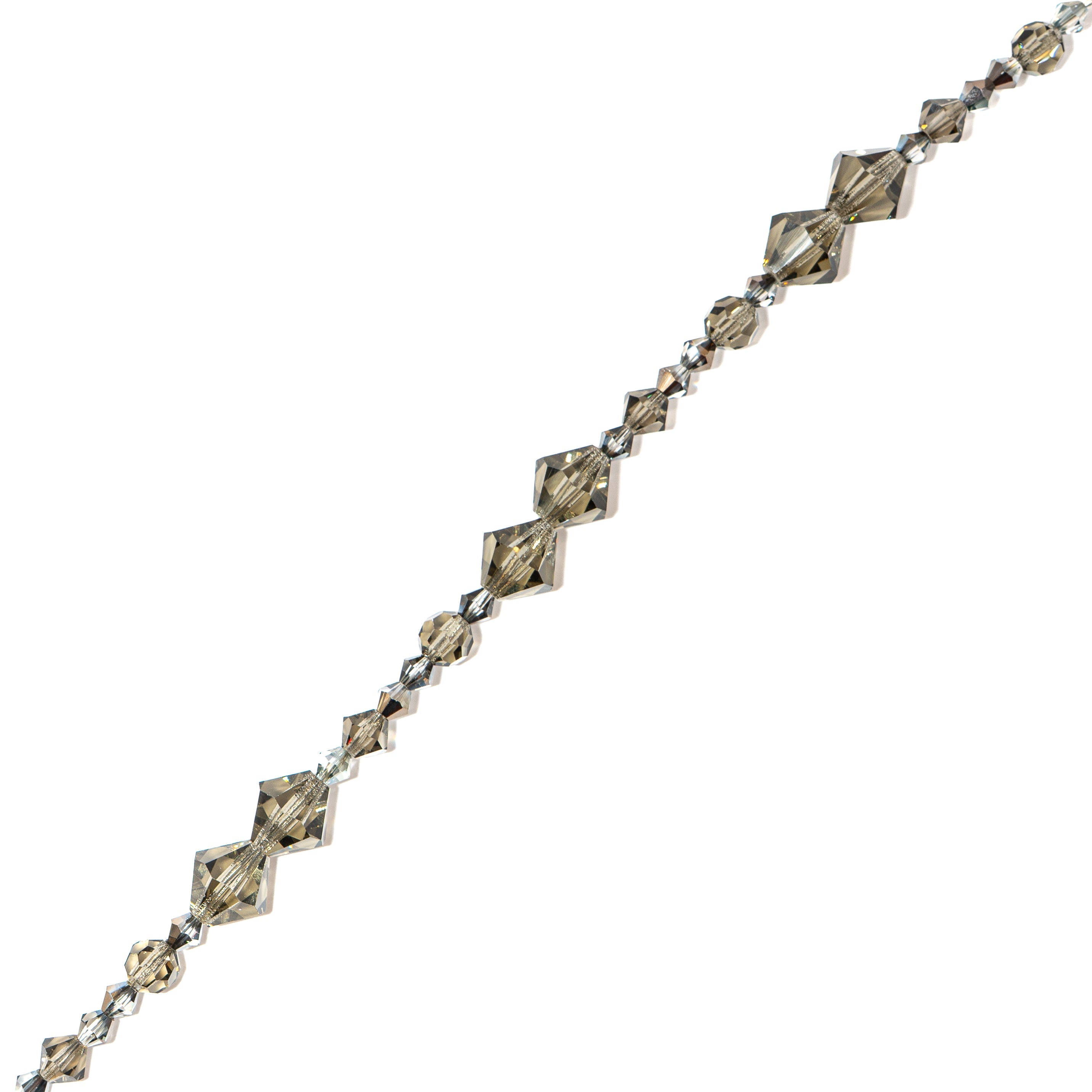 Preciosa Bead Strand in Smoky Grey